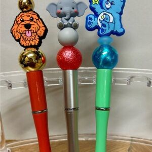 Set of Three Colorful Animal Pens